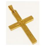 Dainty 14K Y Gold Cross Pendant .6g