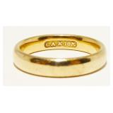 18K Y Gold Wedding Band Ring Sz 6.5 5.4g