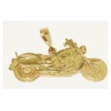 14K Y Gold H. D. Motorcycle Pendant 3.1g