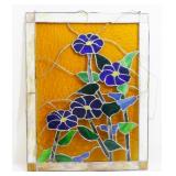 Vintage Stained Glass Window 17"x22"