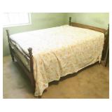 Antique Wood Bed Frame, Full Size