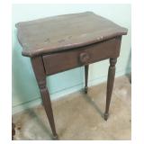 Wood Side Table with Drawer