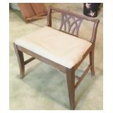 Antique Wood Vanity Chair