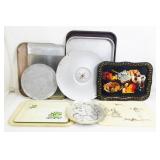 Grouping of Vintage Serving Trays