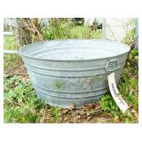 XL Galvanized Metal Wash Tub