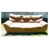 Tan Microfiber Couch, See Photos For Condition