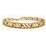 10K Y Gold Link Bracelet 7" 4.5g