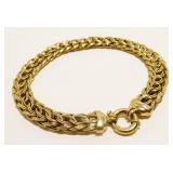 Heavy 14K Y Gold Link Bracelet 8.5" 8.9g