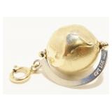 14K Y Gold Globe Charm 2.2g