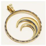 14K Y Gold Circle Pendant 1.6g