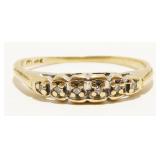 Vtg 10K Y Gold Diamond Wedding Ring Sz 8.5 1.6g