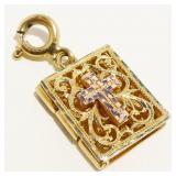 Two-Tone 14K Gold Bible Cham 2.5g