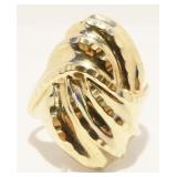 10K Y Gold Ladies Ring Sz 9 4.7g