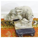 Very Heavy Cement Boar Garden Statue