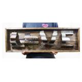 Wood & Metal "LOVE Austin" Sign