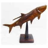 Carved Wood Fish Statue