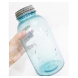 Large Turquoise Ball Mason Jar