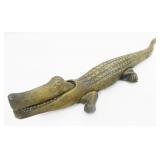 Vintage 14" Brass Alligator Nutcracker
