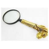 Carved Dog Handled Magnifying Glass