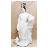 Porcelain Japanese Geisha Figurine Vase