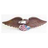 Painted Composite Eagle Wall-Hanging