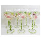 Flamingo & Palm Tree Wine Glasses (7)