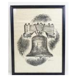 Framed Liberty Bell Wall Art