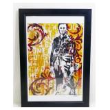Framed Johnny Cash "The Man in Black" Print