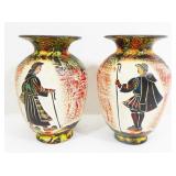 Pair of Asian Vases, Hairline Cracks See Photos