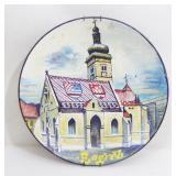 Hand Painted Plate St. Marks Church, Croatia
