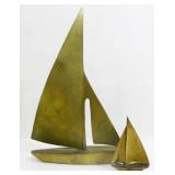 Small Brass Sailboats