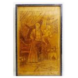 Wood Carving Wall Art, Signed