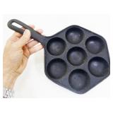 Vintage Cast Iron Danish Aebleskiver Pan