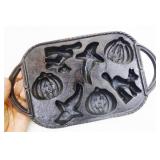 Cast Iron Halloween Cookie Pan