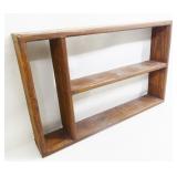 Wood Curio Wall Shelf