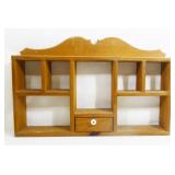 Wood Curio Wall Shelf