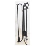 Solid Metal Fireplace Set