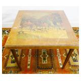 Card Table Fireplace Screen Combo