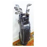 Ping Golf Bag with Golf Clubs