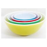 Vintage Pyrex Primary Color Nesting Bowls