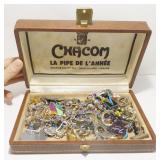 French Trinket Box with Costume Jewelry***