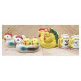 Ceramic Chickens & Roosters: Salt & Pepper Sets