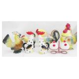 Ceramic Chickens & Roosters: See Photos