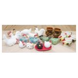 Ceramic Chickens & Roosters: See Photos