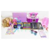Toys: Barbie Kitchen, Hatchimals, Art Kit