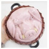Ceramic Wall-Hanging Piggy Dish