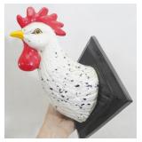 Ceramic Wall-Mounting Rooster Head