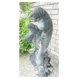 Large Manatee Mama & Baby Garden Statue (Clay)