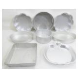 Vintage Aluminum Cake Pans, Two Spring Form