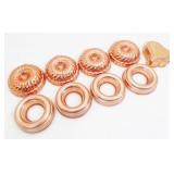 Copper Colored  Decor Mini Cake Molds Aluminum?
